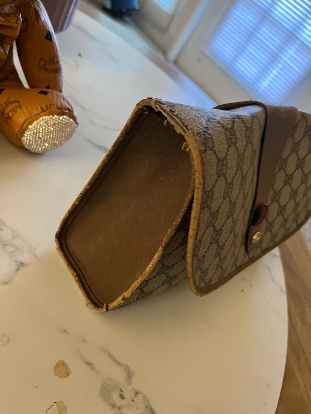 Gucci Brown Monogram Canvas Clutch with Web Stripe - Picture 11 of 16